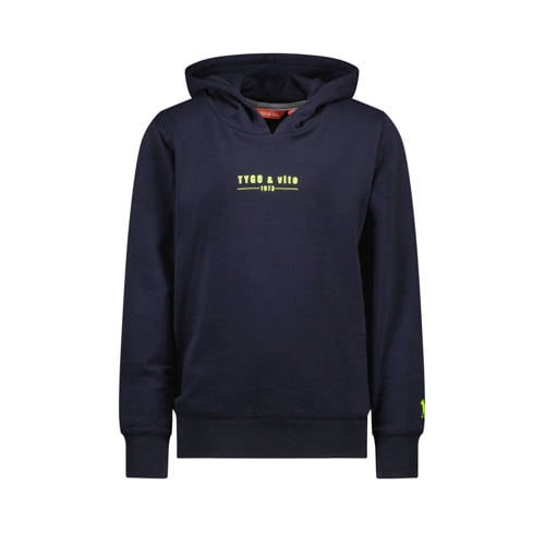 TYGO & vito hoodie Hugo met tekst donkerblauw afbeelding