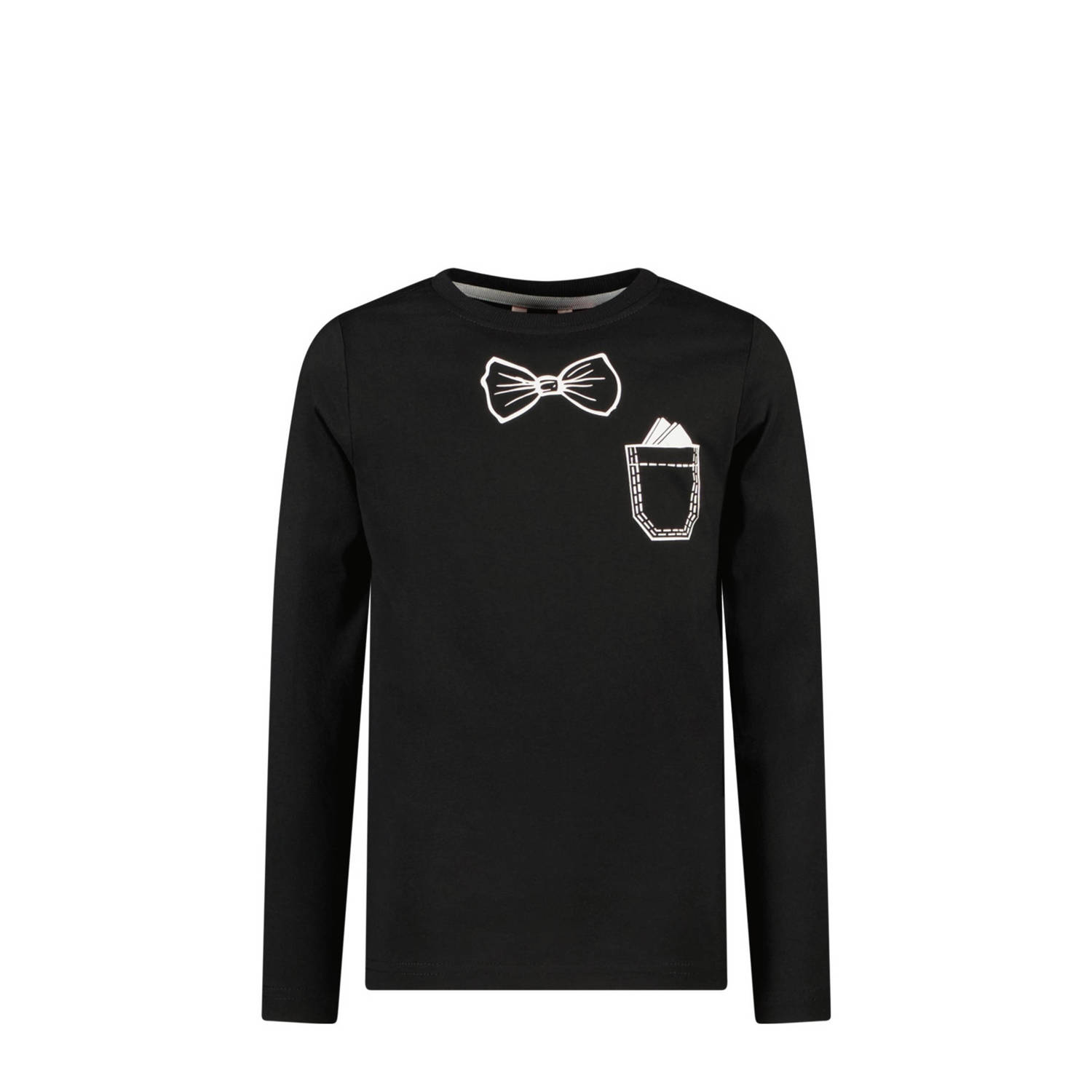 TYGO & vito longsleeve Mason met printopdruk zwart