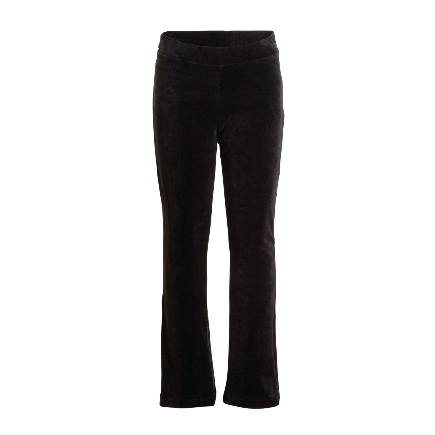 Anytime velour flared legging zwart