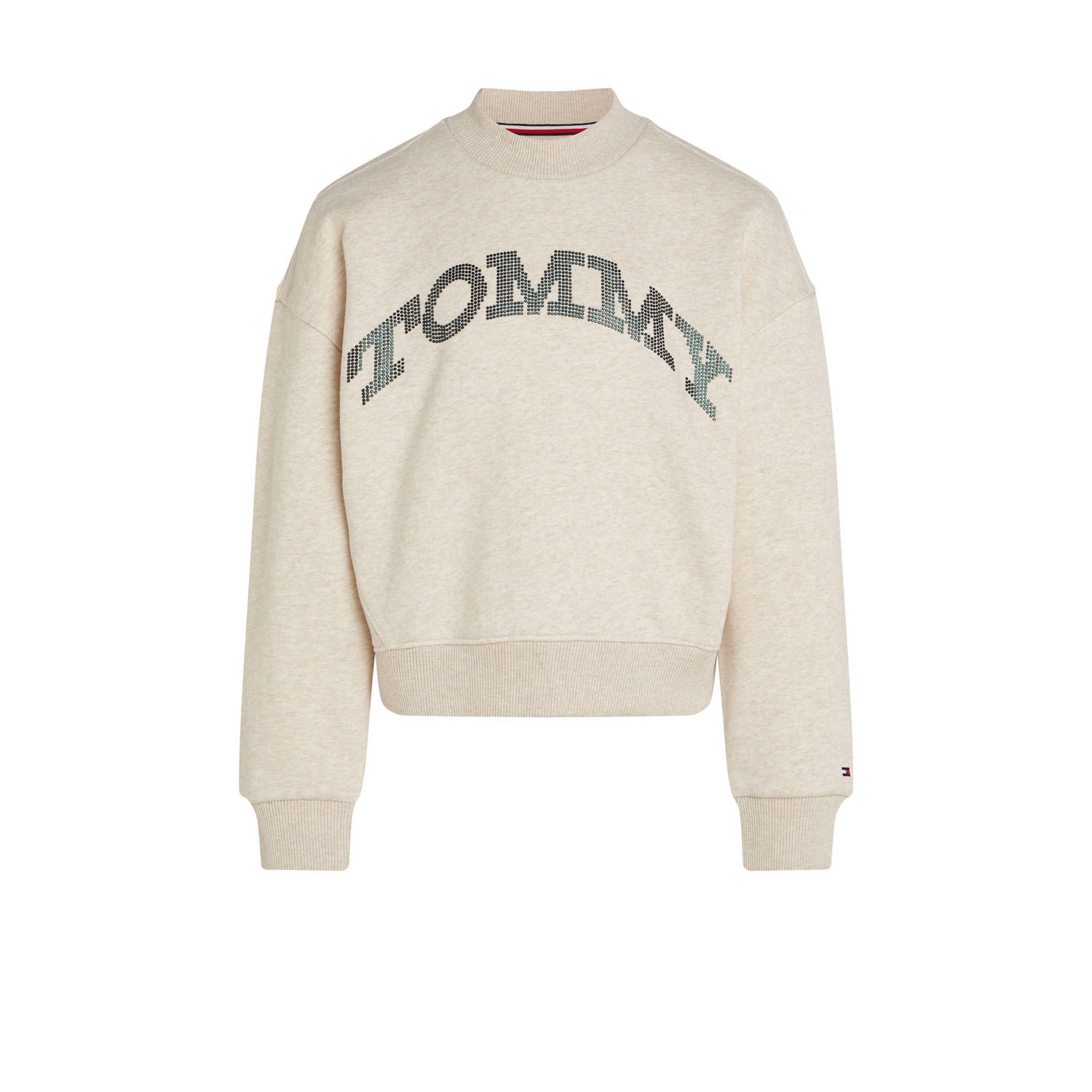 Tommy Hilfiger sweater Beige Meisjes Katoen Ronde hals Logo 104