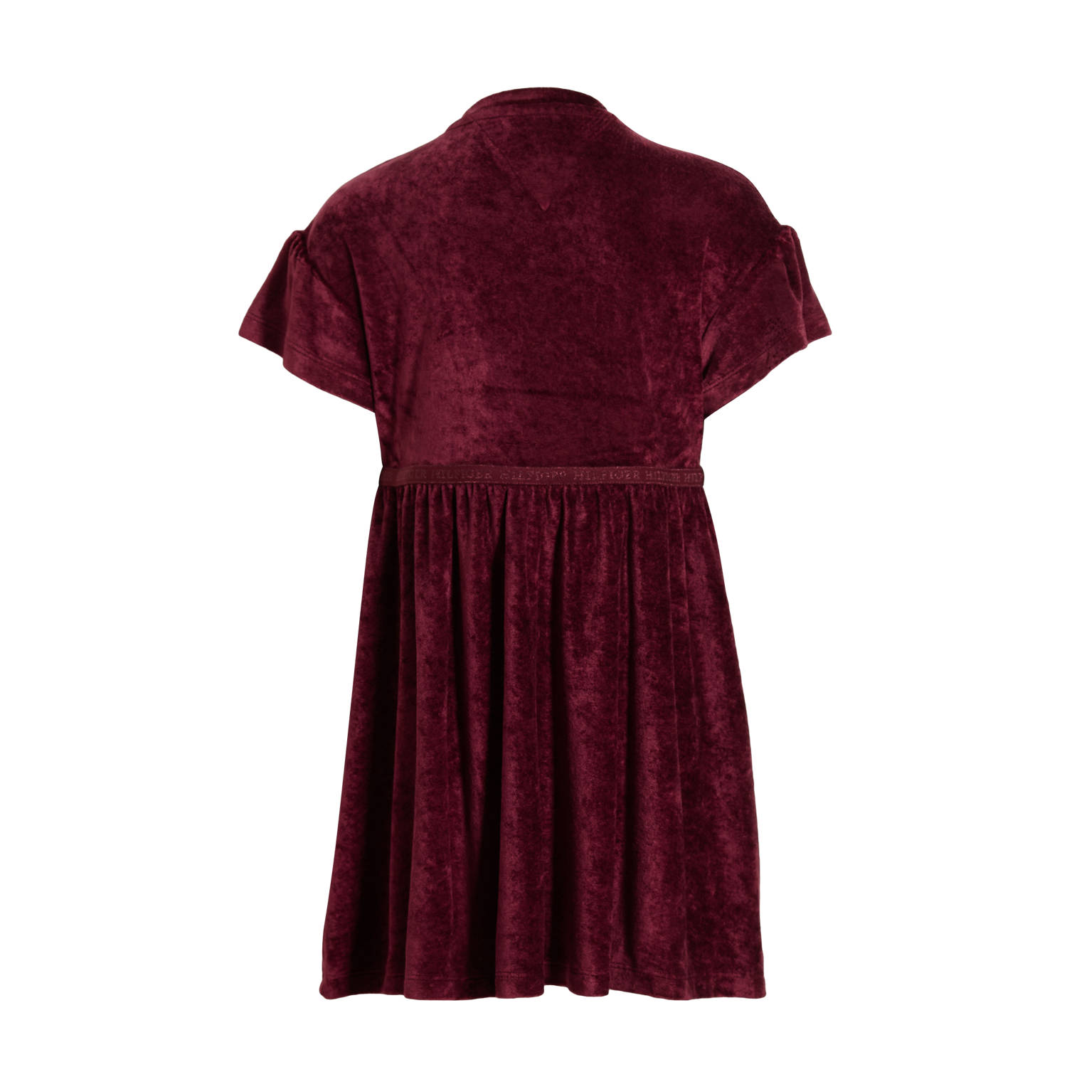 Tommy Hilfiger fluwelen jurk donkerrood