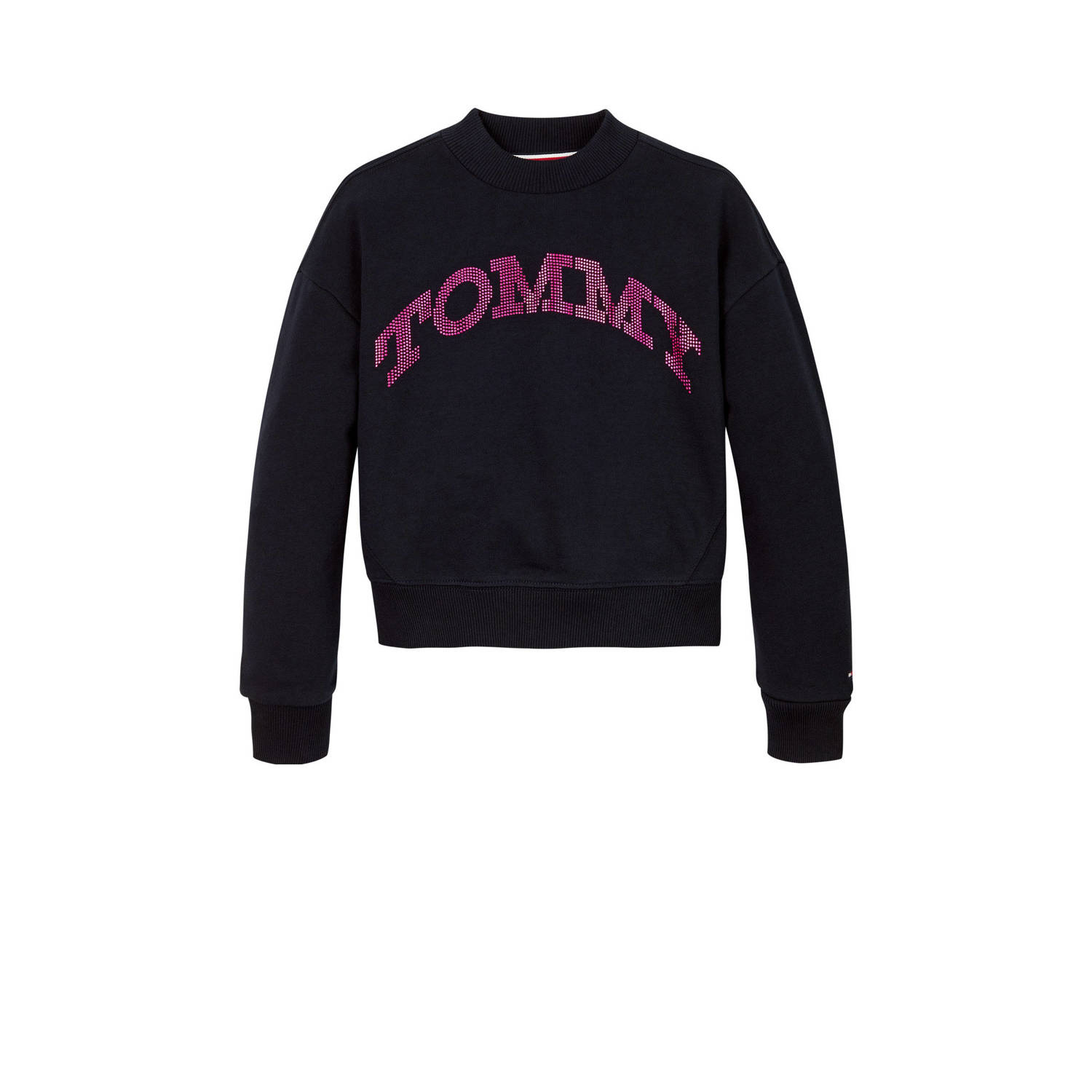 Tommy Hilfiger sweater Blauw Meisjes Katoen Ronde hals Logo 122