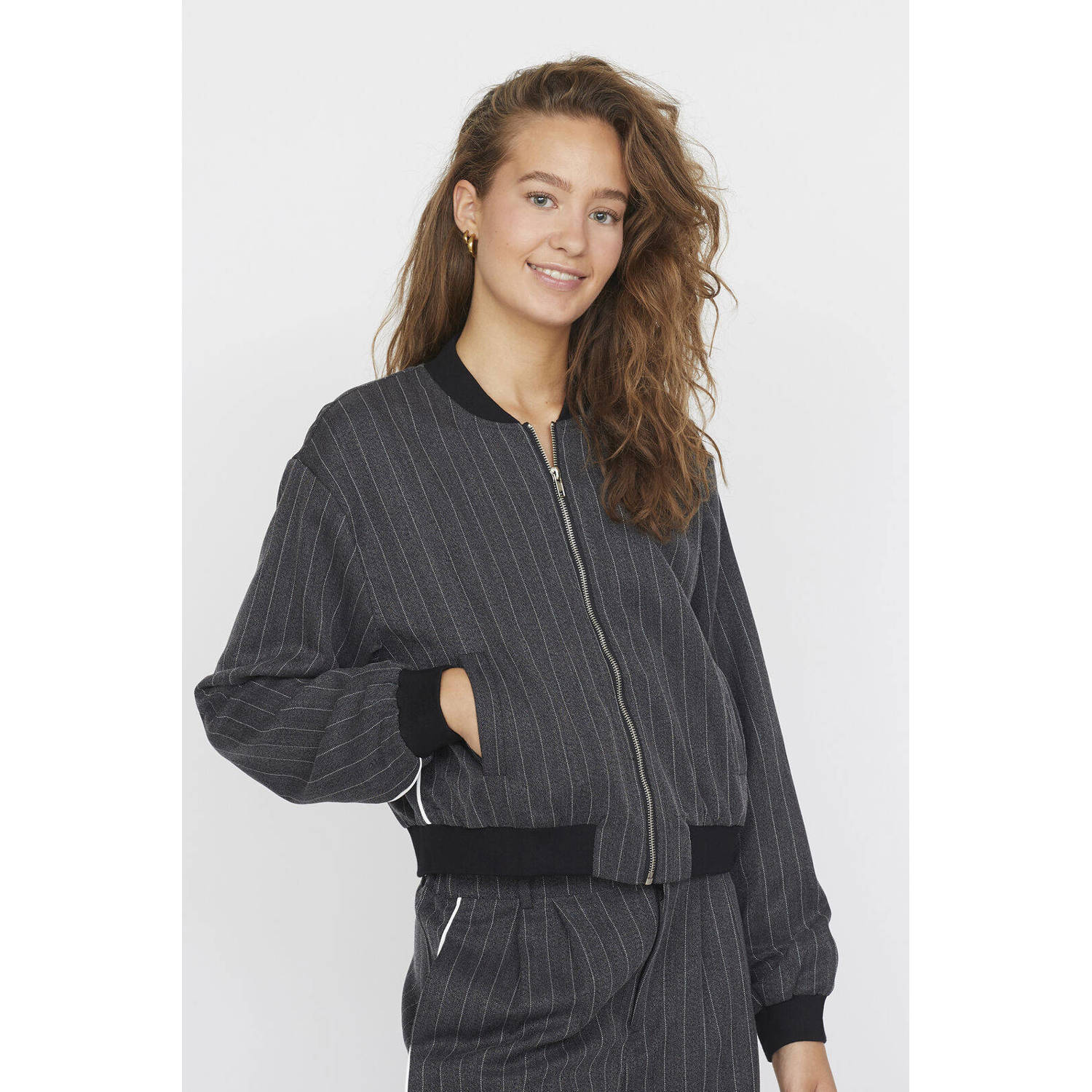 Sisters Point Stijlvolle Blazer Gira-Ja1 Gray Dames