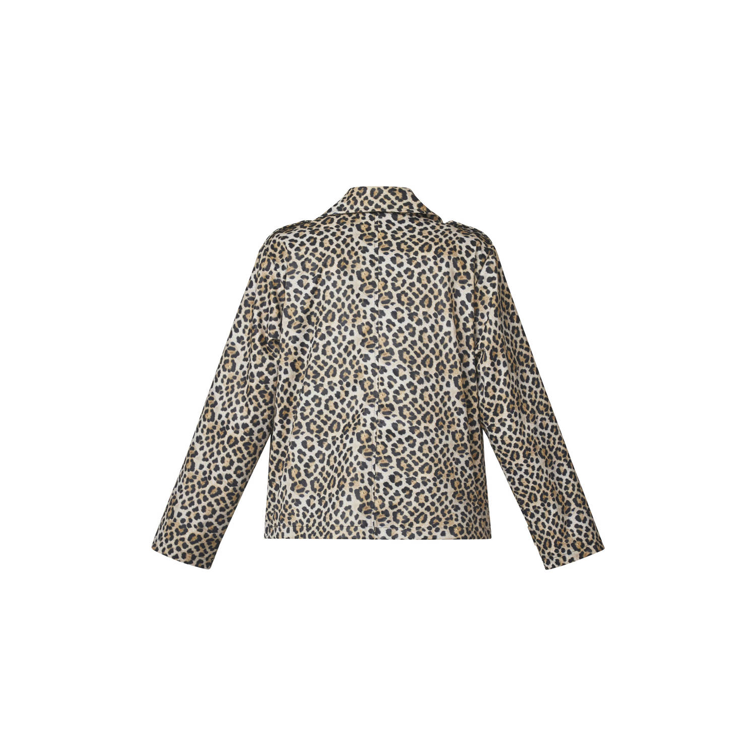 SisterS Point trenchcoat tussen met panterprint ecru