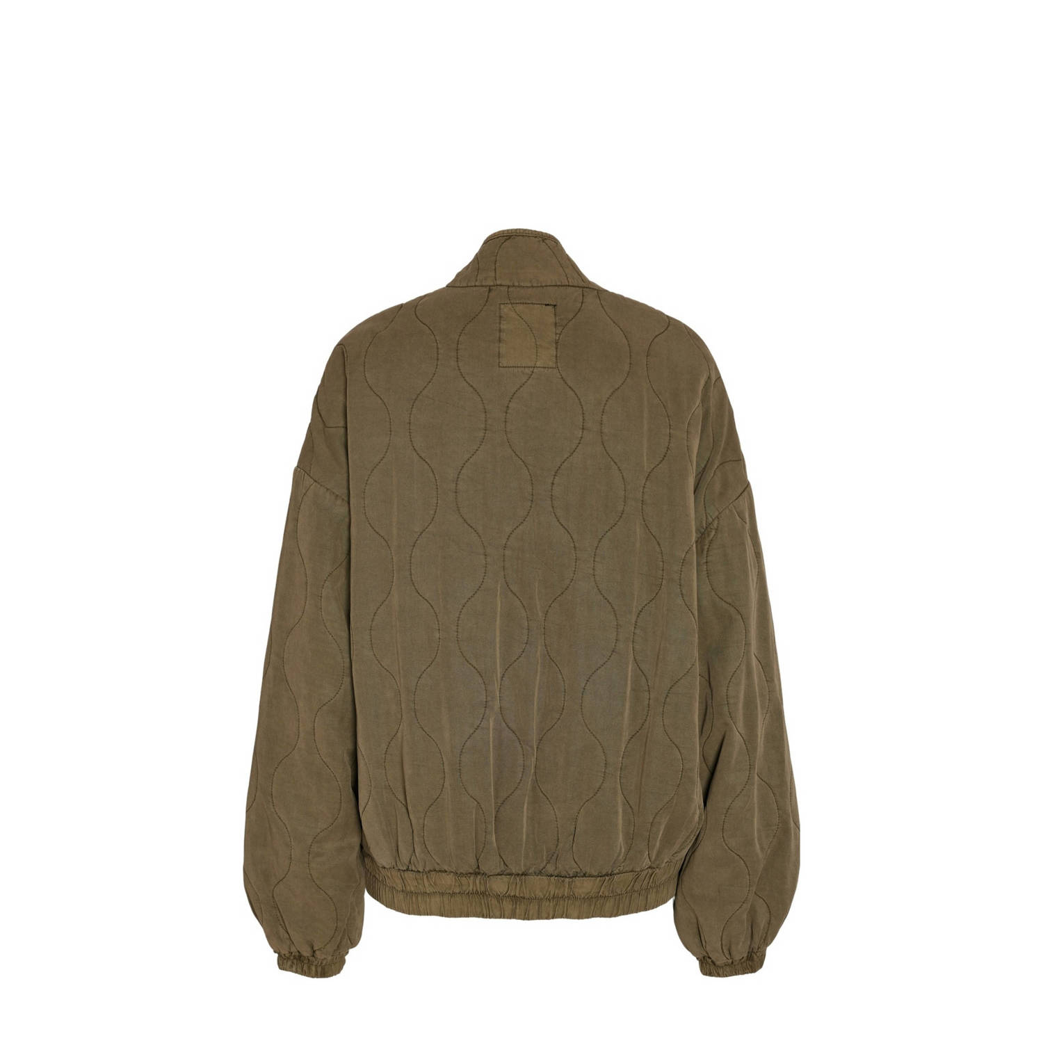 NOISY MAY quilted bomberjack winter groen