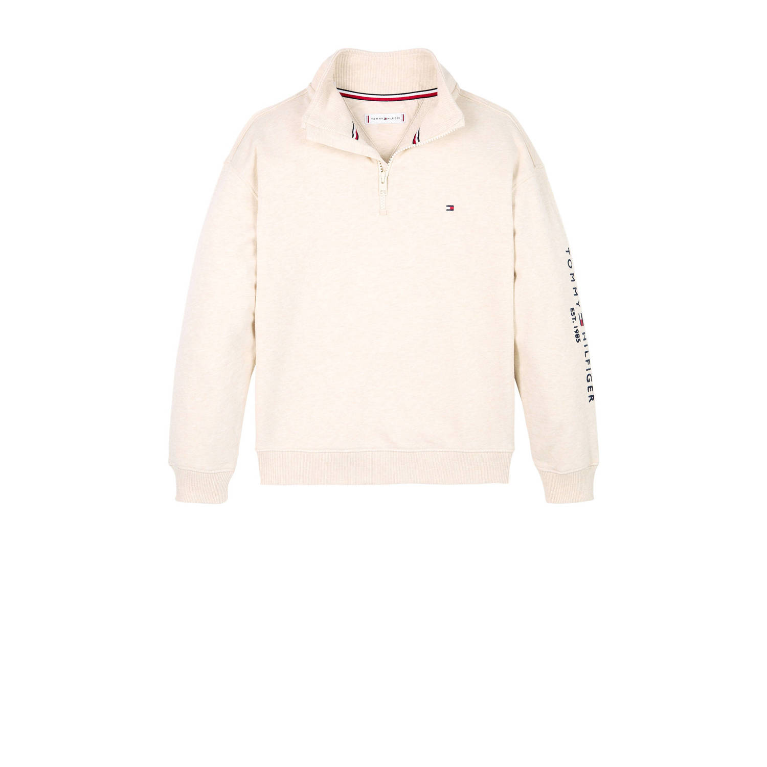 TOMMY HILFIGER Jongens Truien & Vesten U Essential Half Zip Sweatshirt Bruin