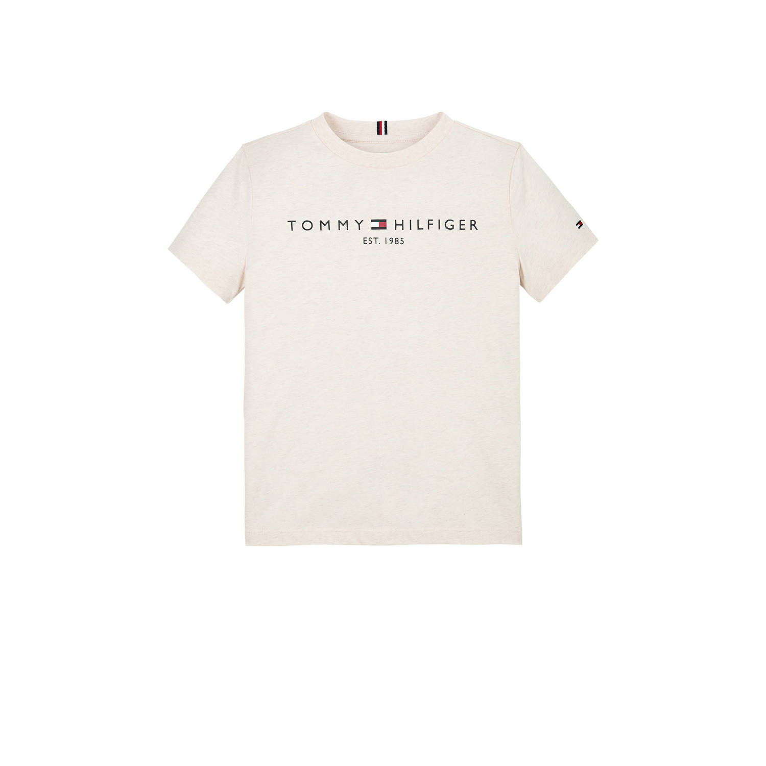 Tommy Hilfiger T-shirt U ESSENTIAL met logo Wit Katoen Ronde hals 104