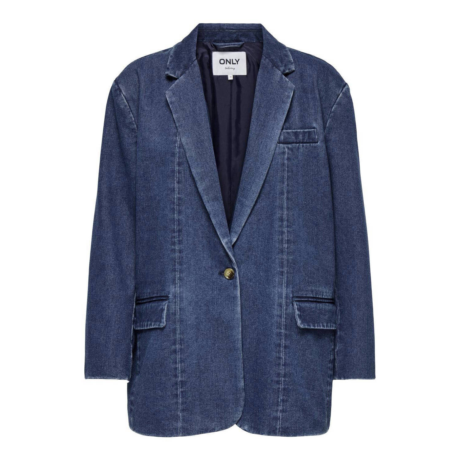 ONLY rechtvallende blazer ONLCORY medium blue denim