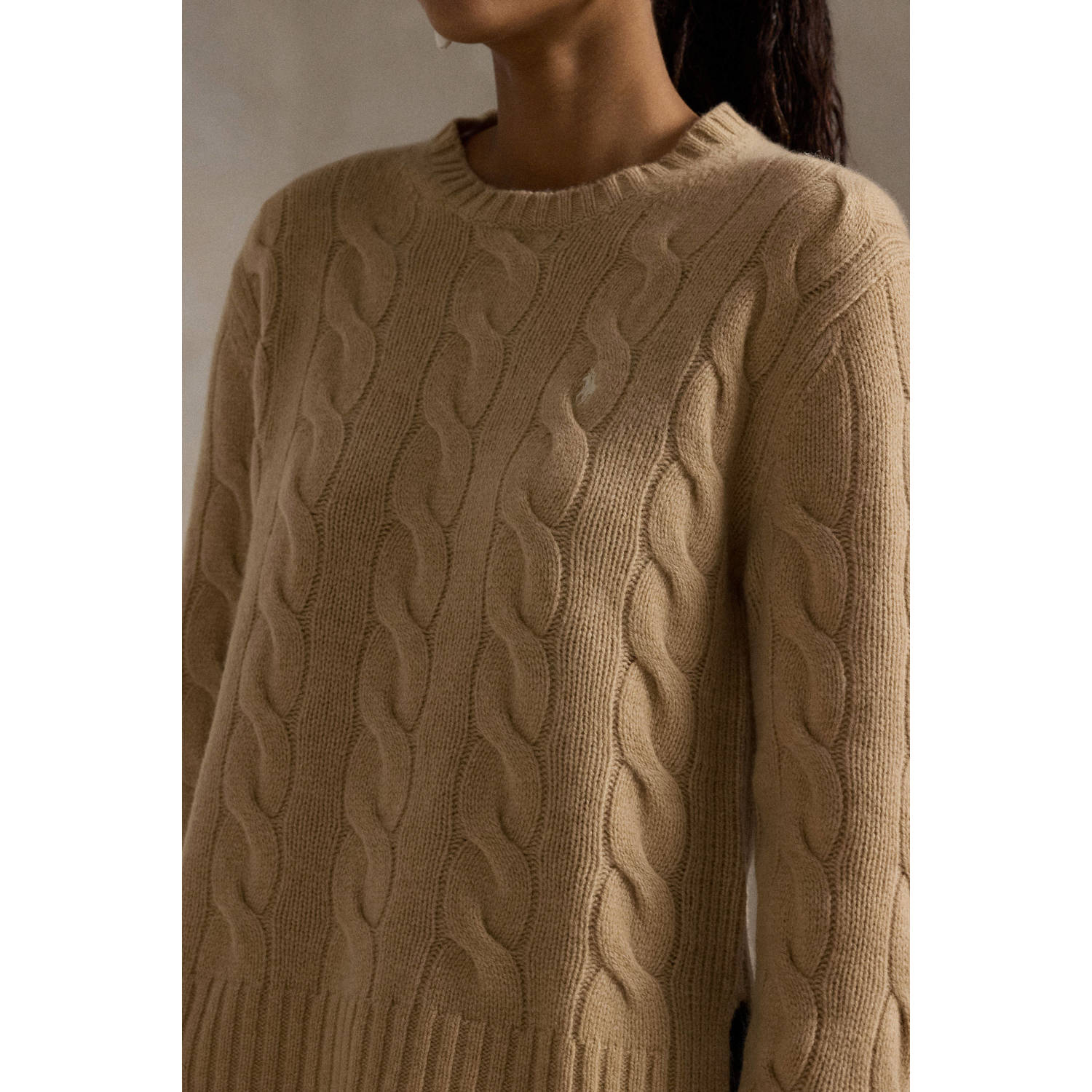POLO Ralph Lauren wol gebreide trui camel