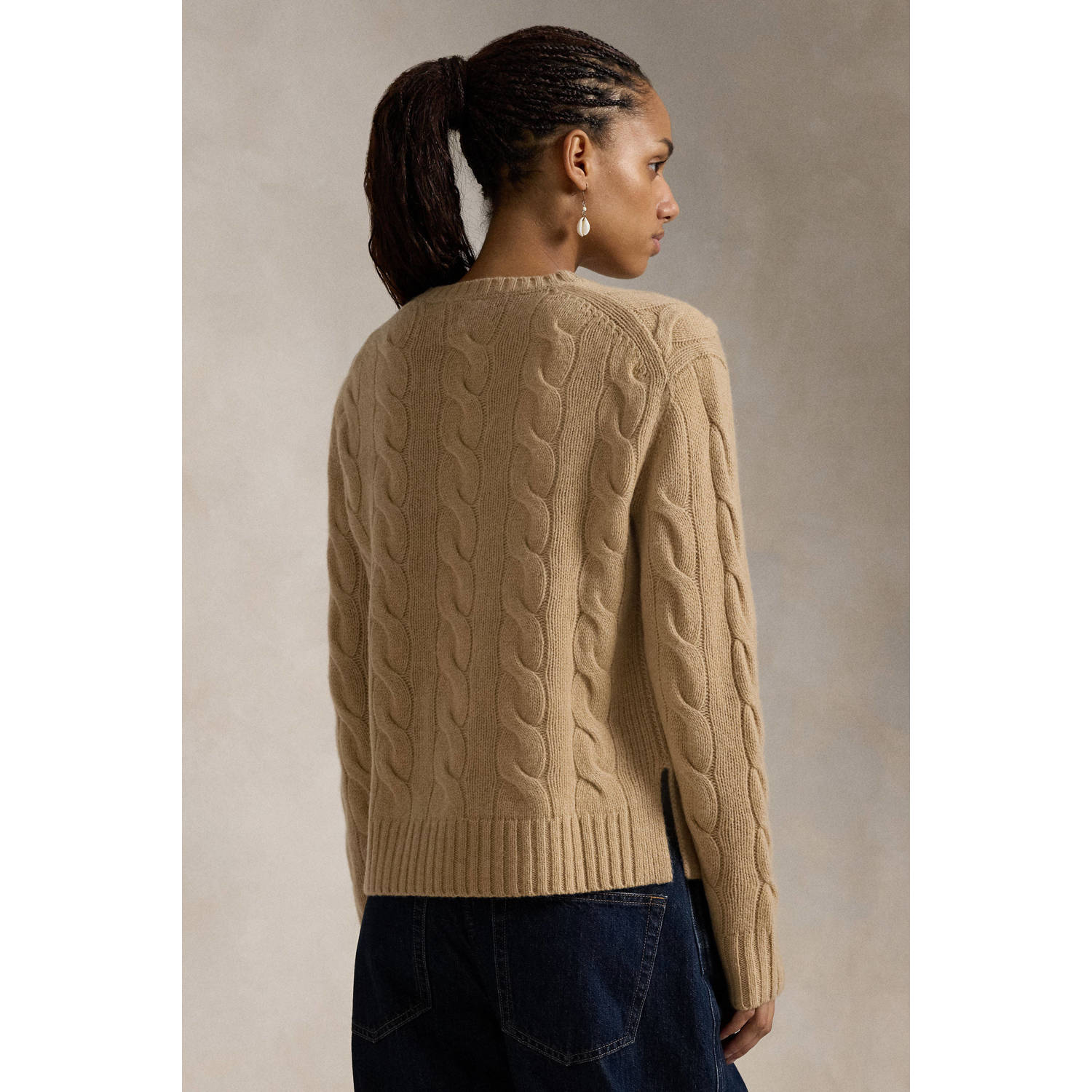 POLO Ralph Lauren wol gebreide trui camel