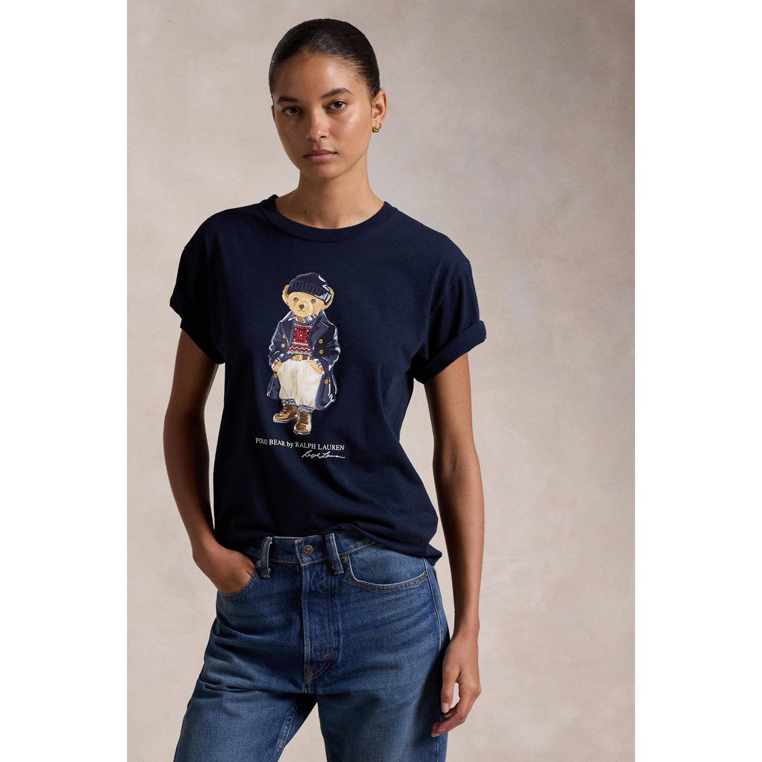 Ralph Lauren shirts & tops NVL bear tee short sleeve Tsh Blue Dames