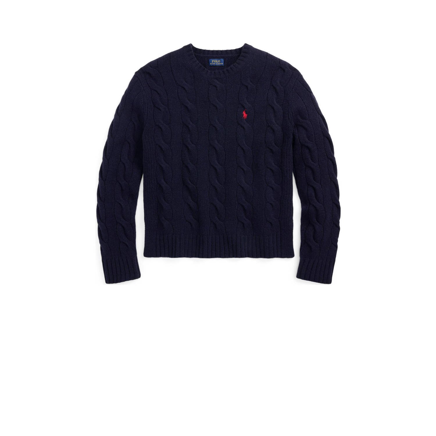 POLO Ralph Lauren wol gebreide trui donkerblauw
