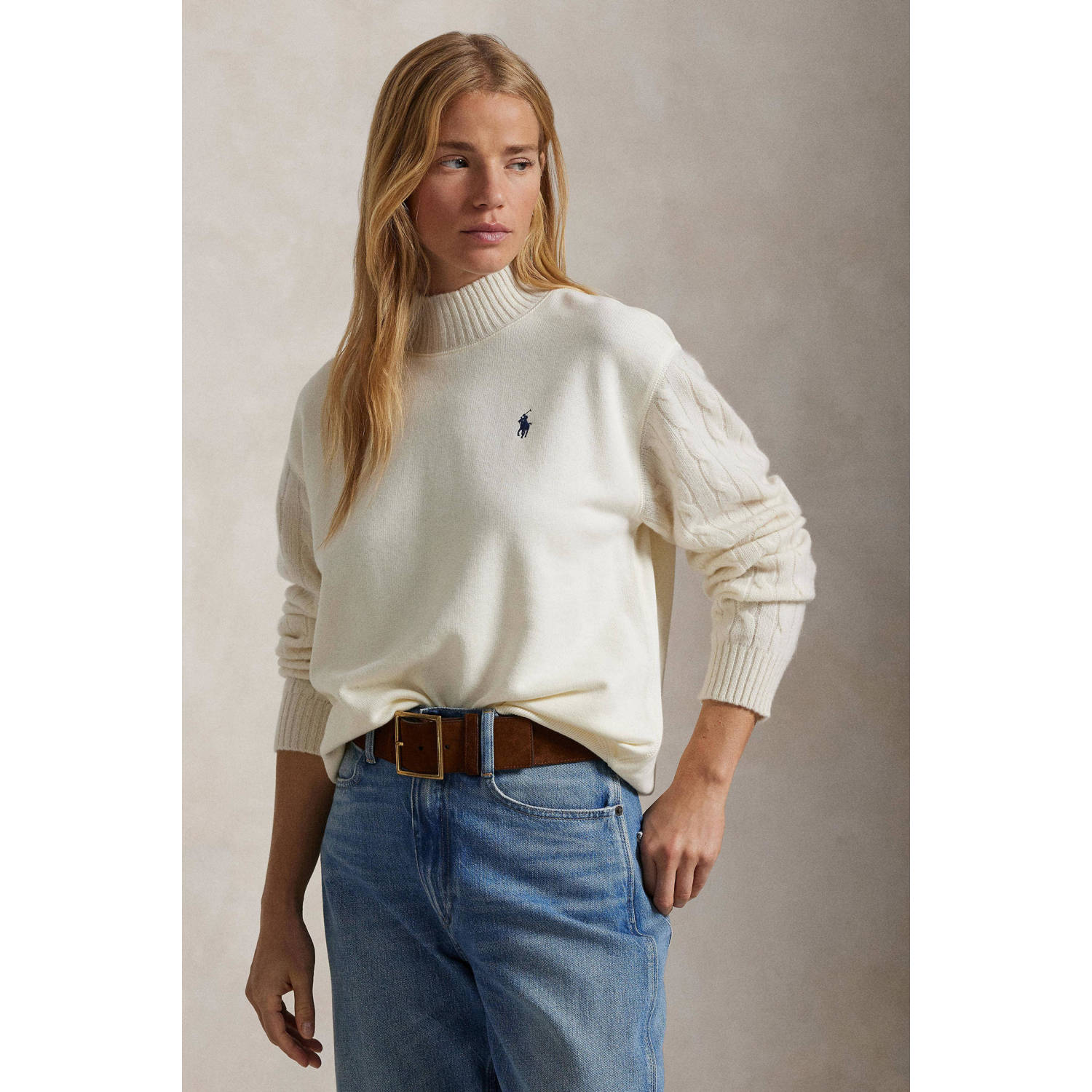 POLO Ralph Lauren gebreide trui ecru