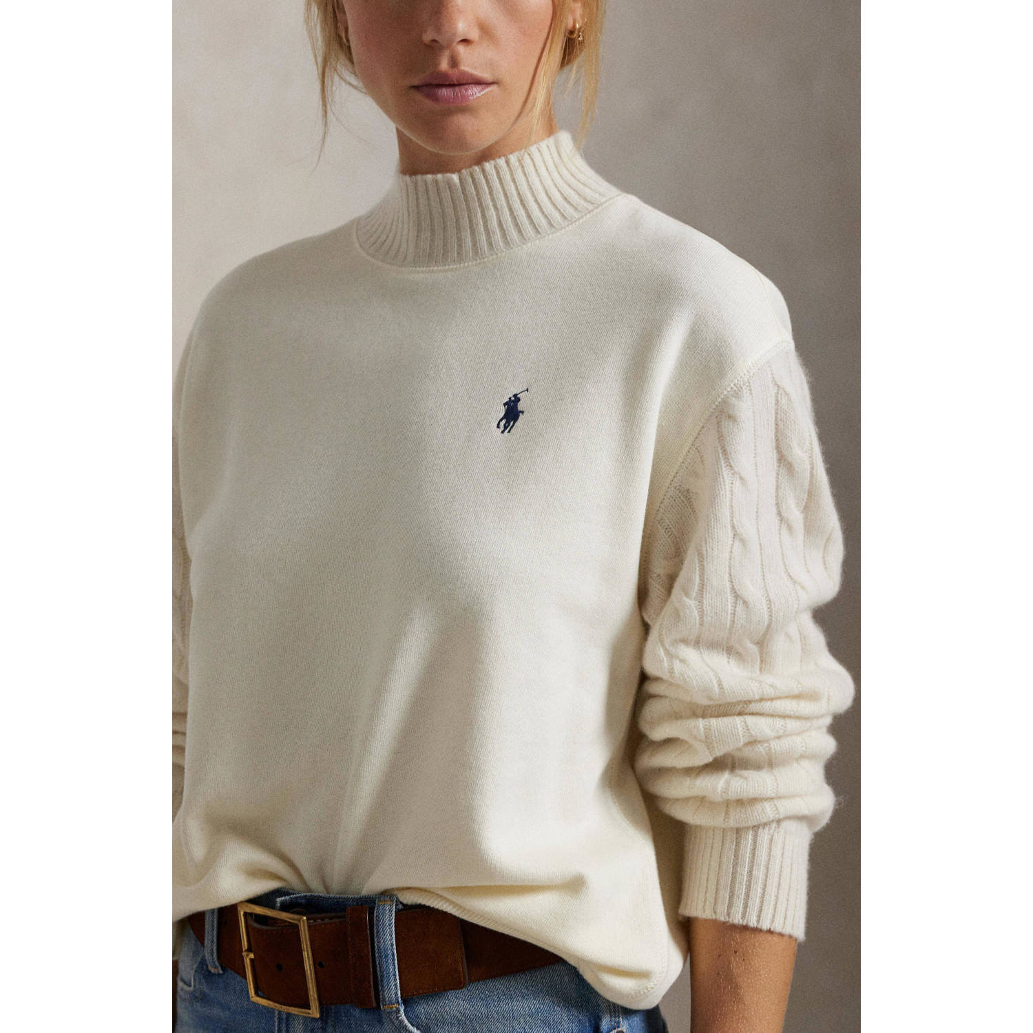 POLO Ralph Lauren gebreide trui ecru