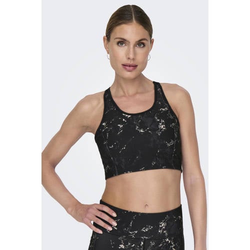 Wehkamp ONLY PLAY level 3 reversible sportbh ONPSPACE-2 LIFE zwart/wit aanbieding