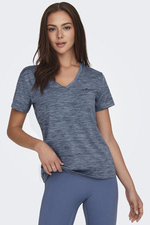 sportshirt ONPCORE grijsblauw melange