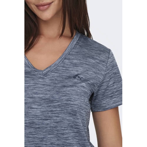 ONLY PLAY sportshirt ONPCORE grijsblauw melange afbeelding