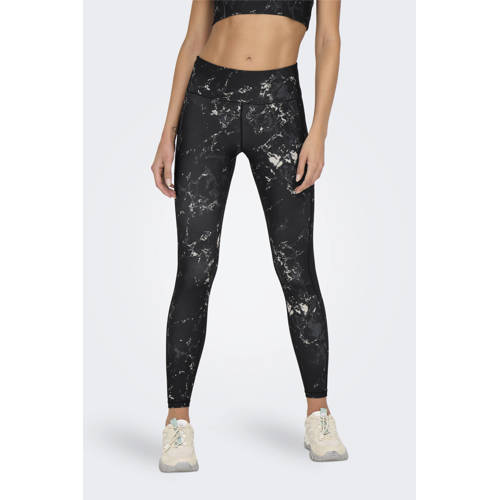 ONLY PLAY sportlegging ONPRYA-2-SPACE zwart/wit afbeelding