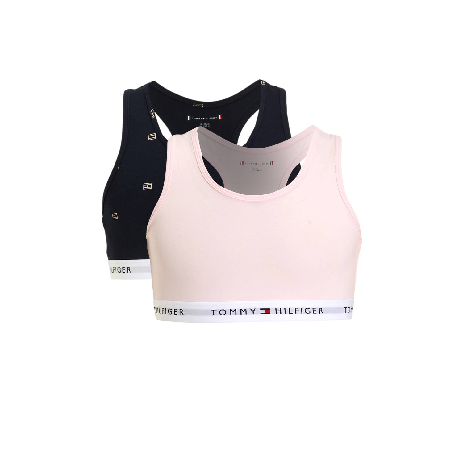 Tommy Hilfiger Underwear Bralette-bh 2PK BRALETTE PRINT met een logo-opschrift (2-delig Set van 2)