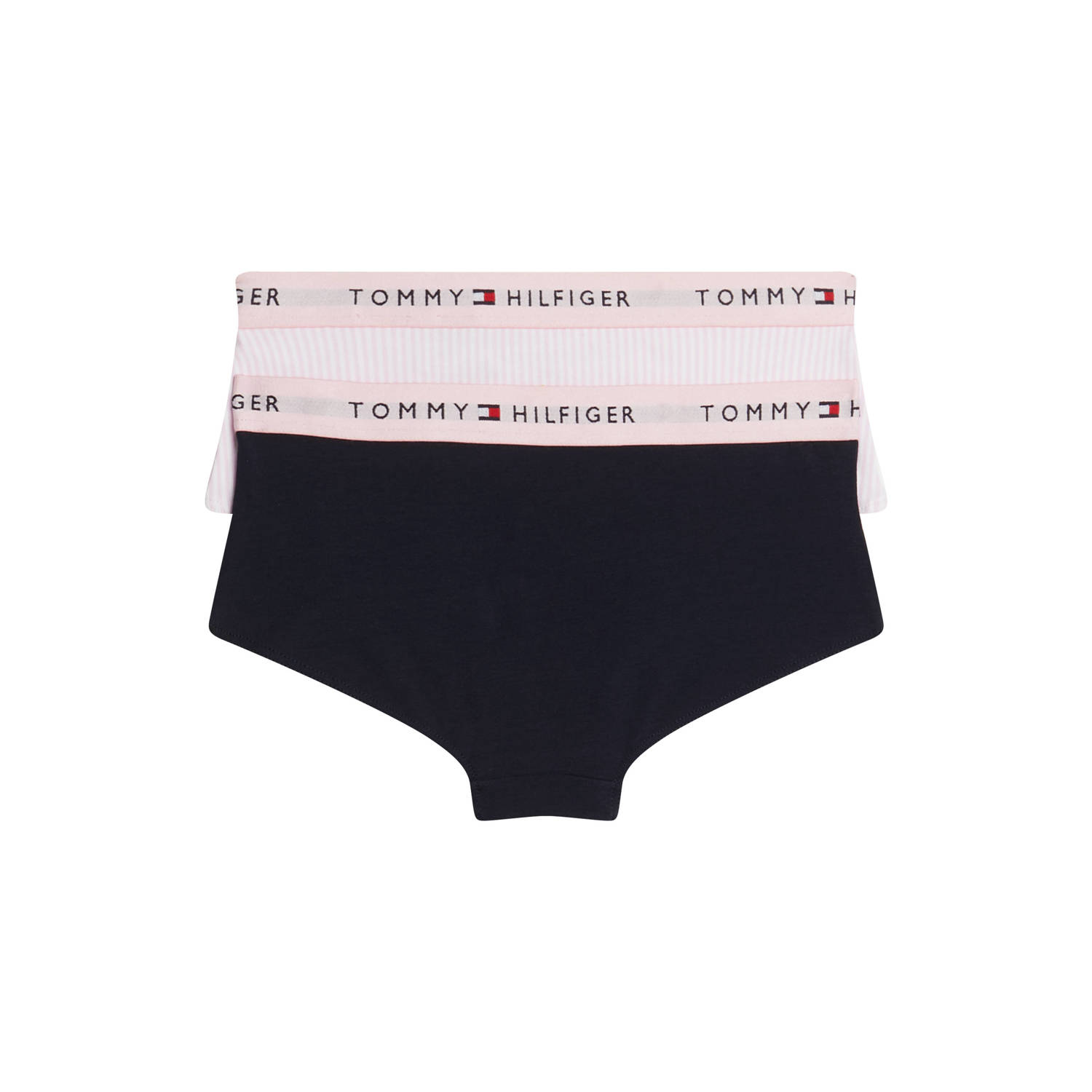 Tommy Hilfiger Hipster set van 2 zwart lichtroze streep