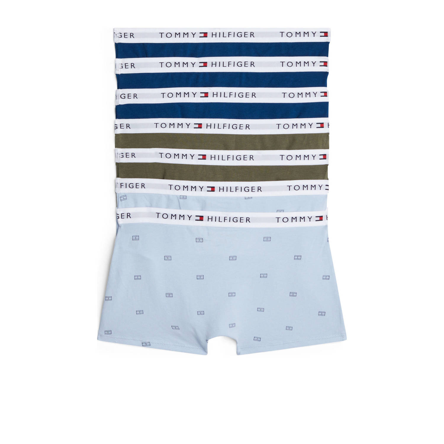 Tommy Hilfiger boxershort set van 7 blauw olijfgroen
