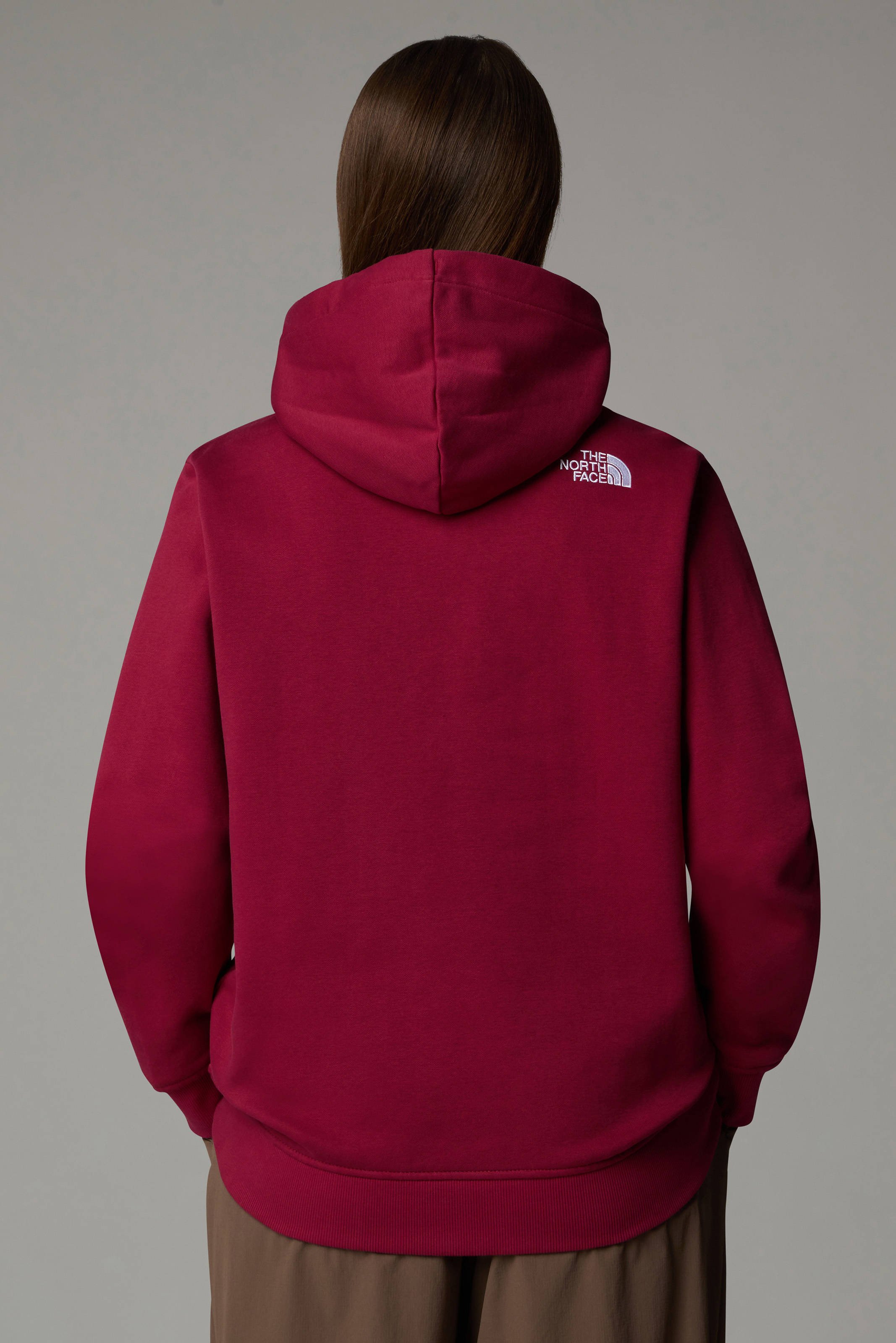 The north face hoodie rood hotsell