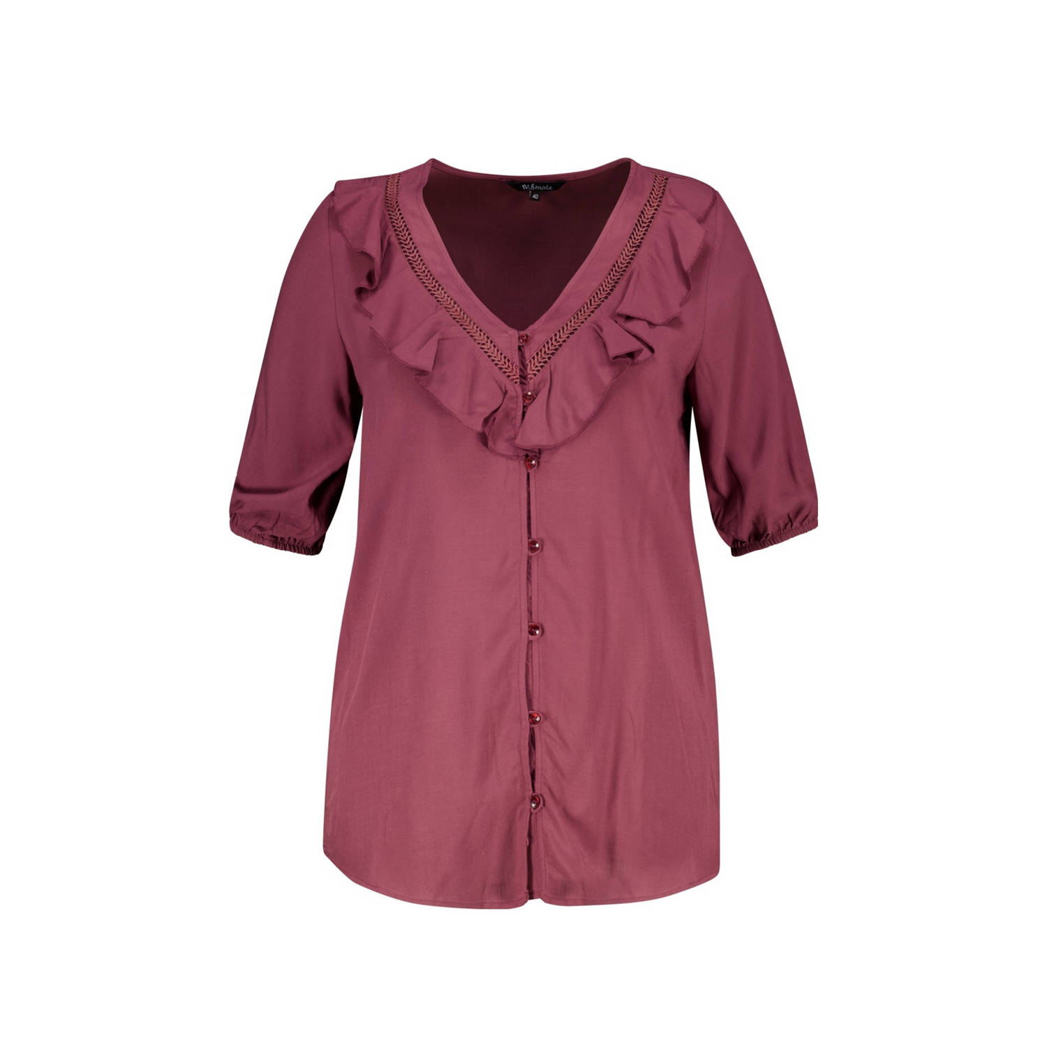 MS Mode blouse donkerrood