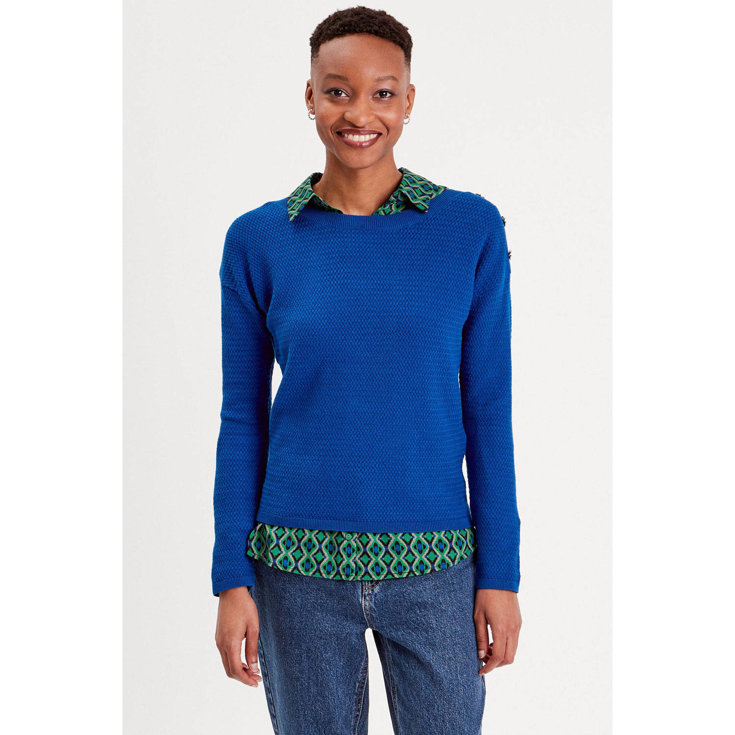 Cache trui blauw