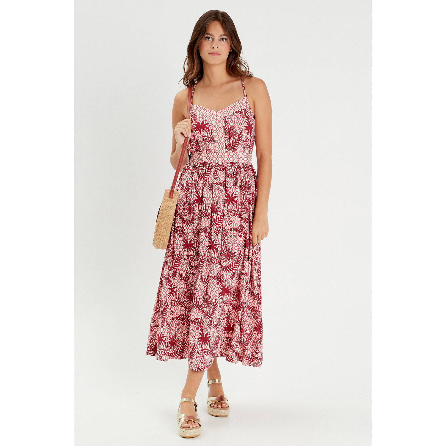 Cache midi jurk rood