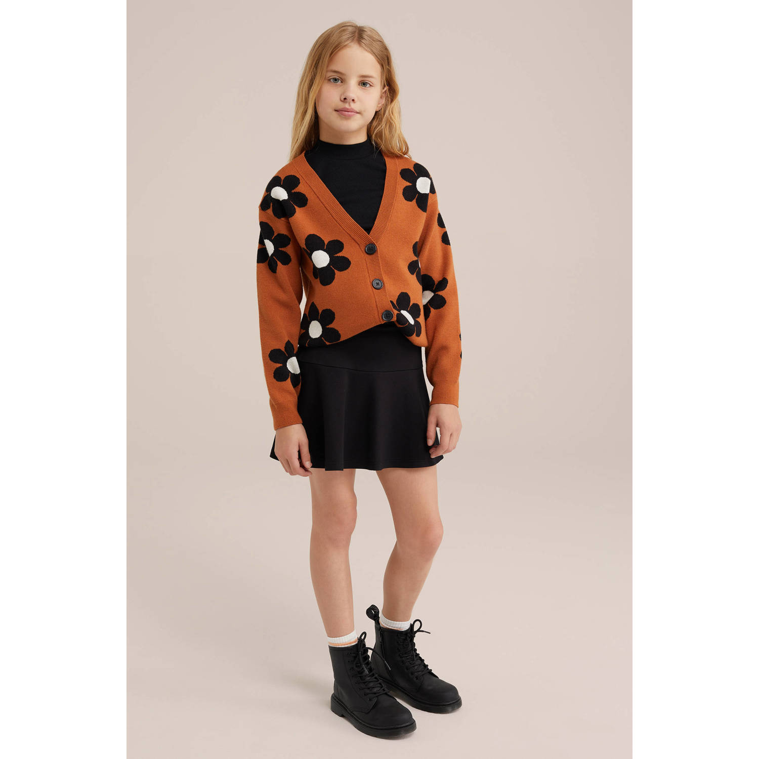 WE Fashion a-lijn rok zwart