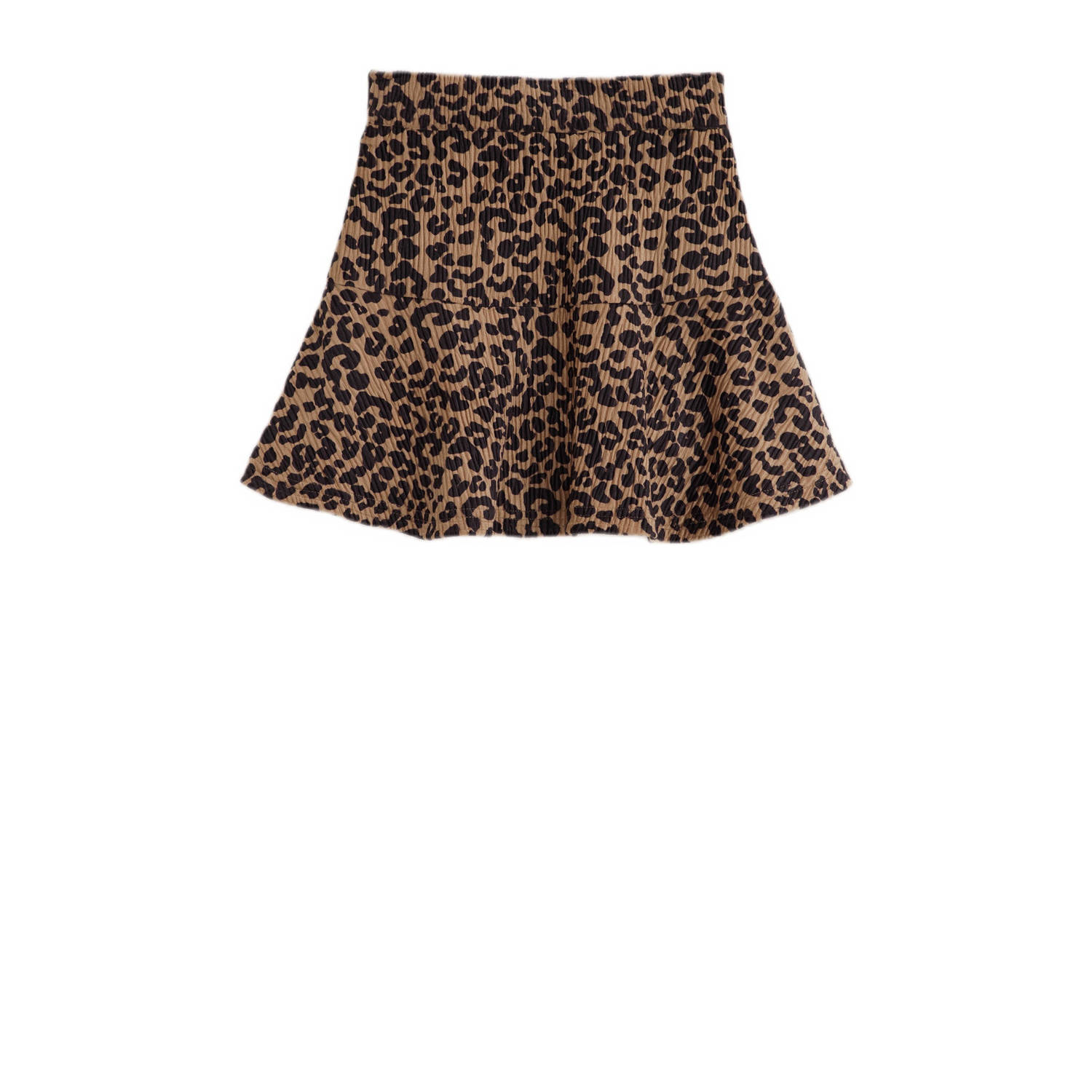 WE Fashion korte rok bruin Meisjes Polyester Dierenprint 134 140