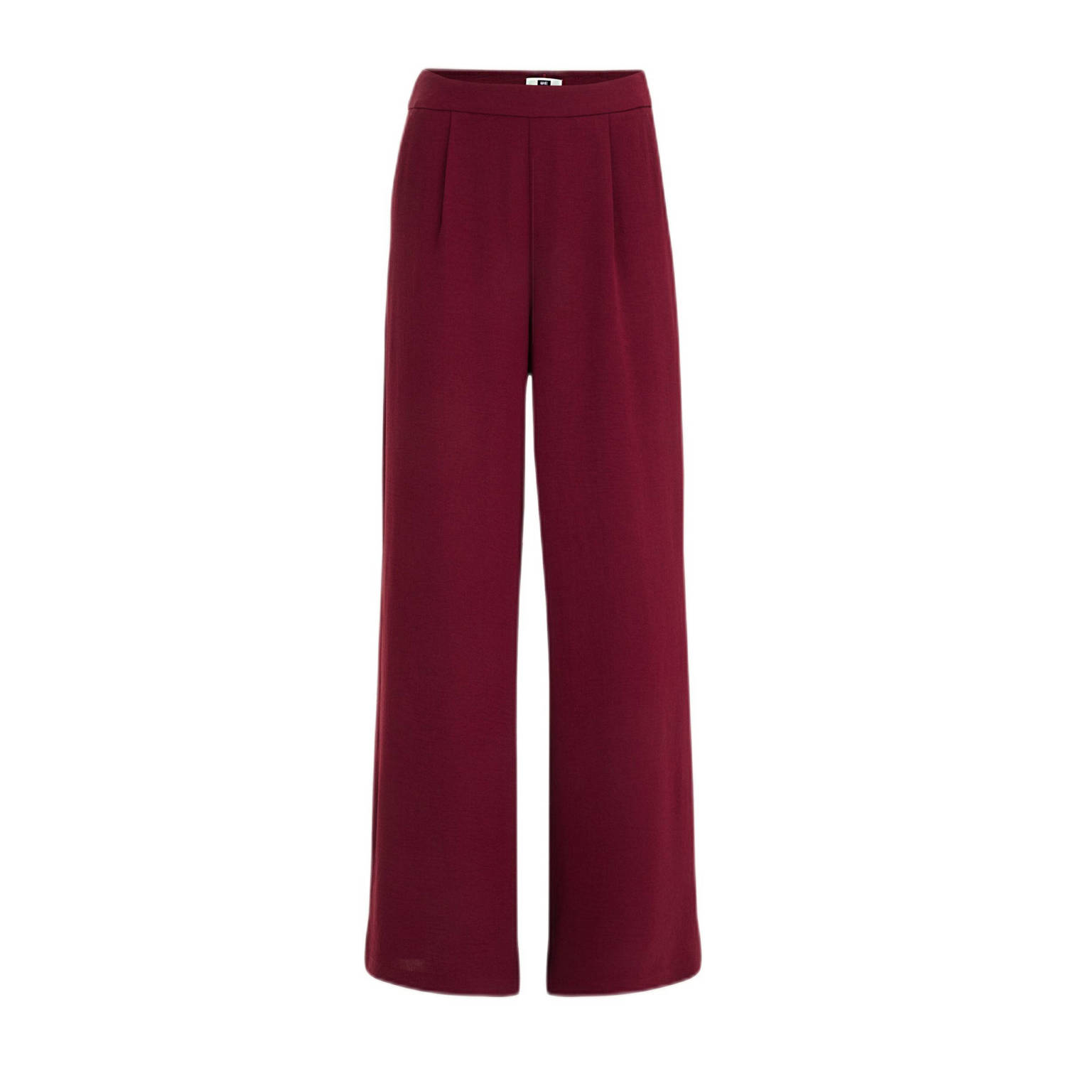 WE Fashion wide leg pantalon donkerrood