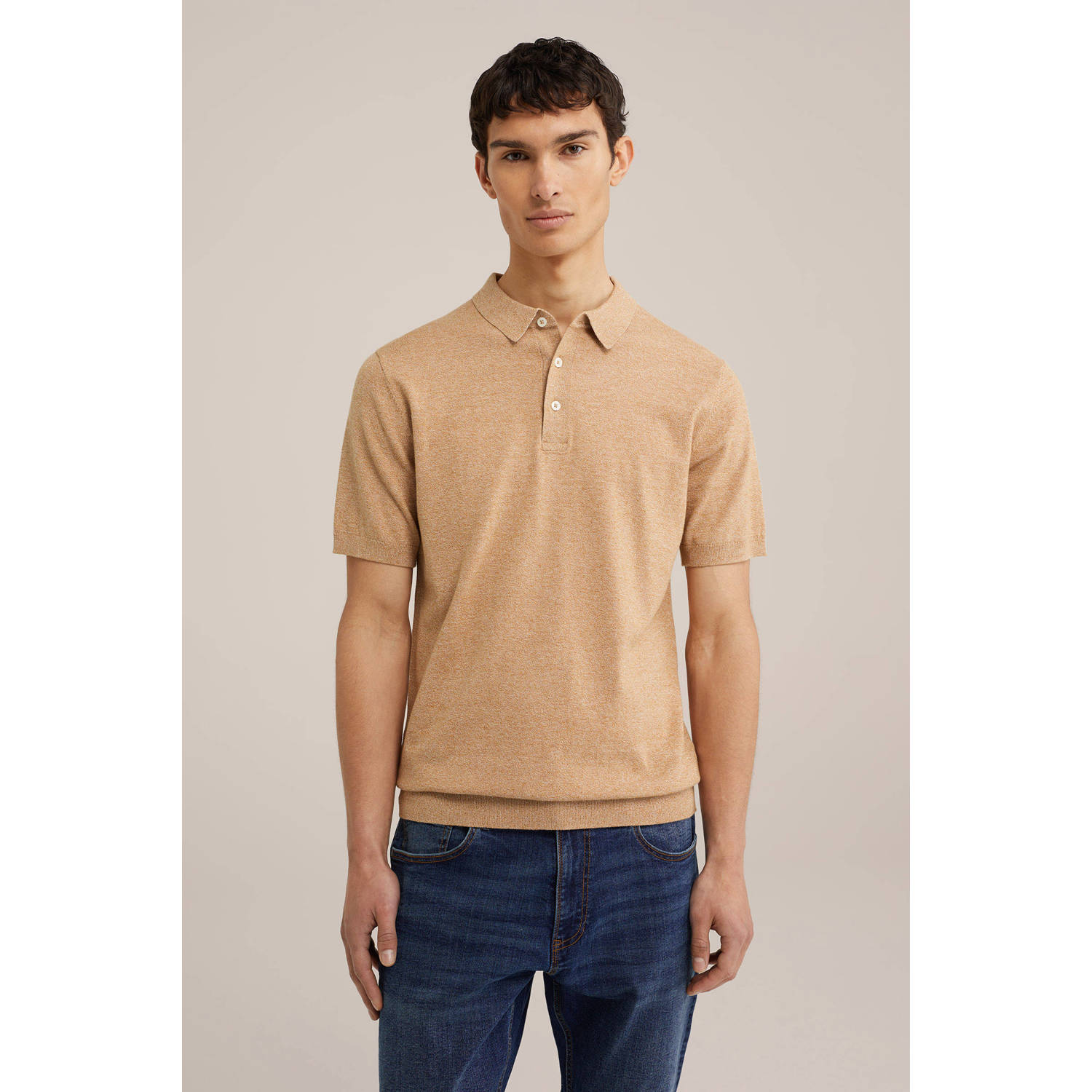 WE Fashion fijngebreide polo