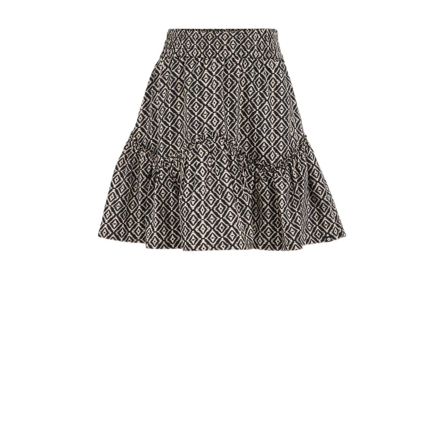 WE Fashion a-lijn rok zand Beige Meisjes Polyester All over print 170 176