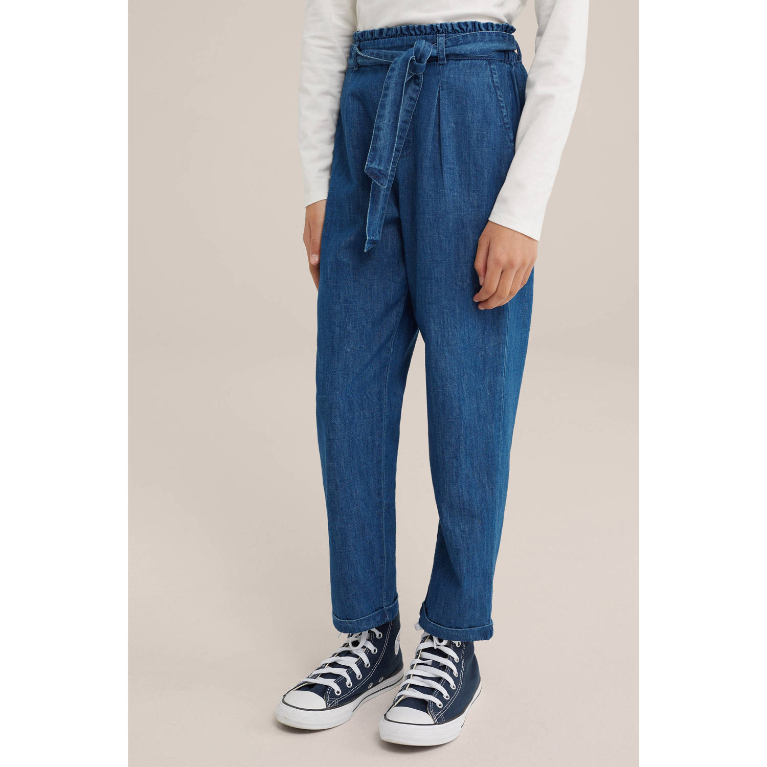 WE Fashion tapered fit jeans medium blue denim