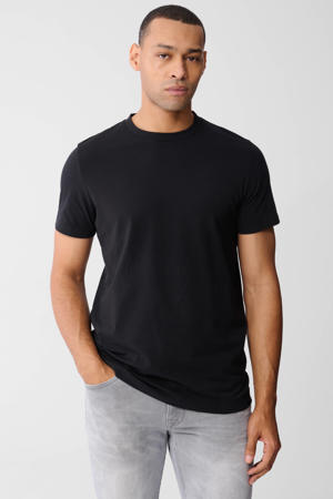 regular fit T-shirt zwart