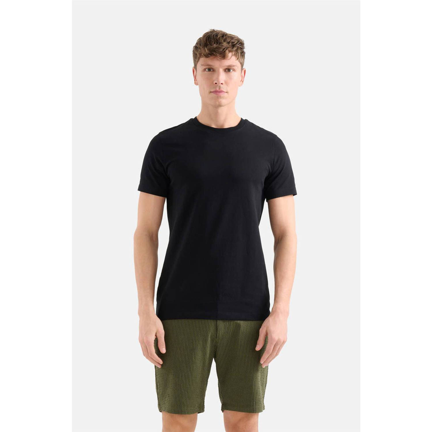 Shoeby regular fit T-shirt zwart