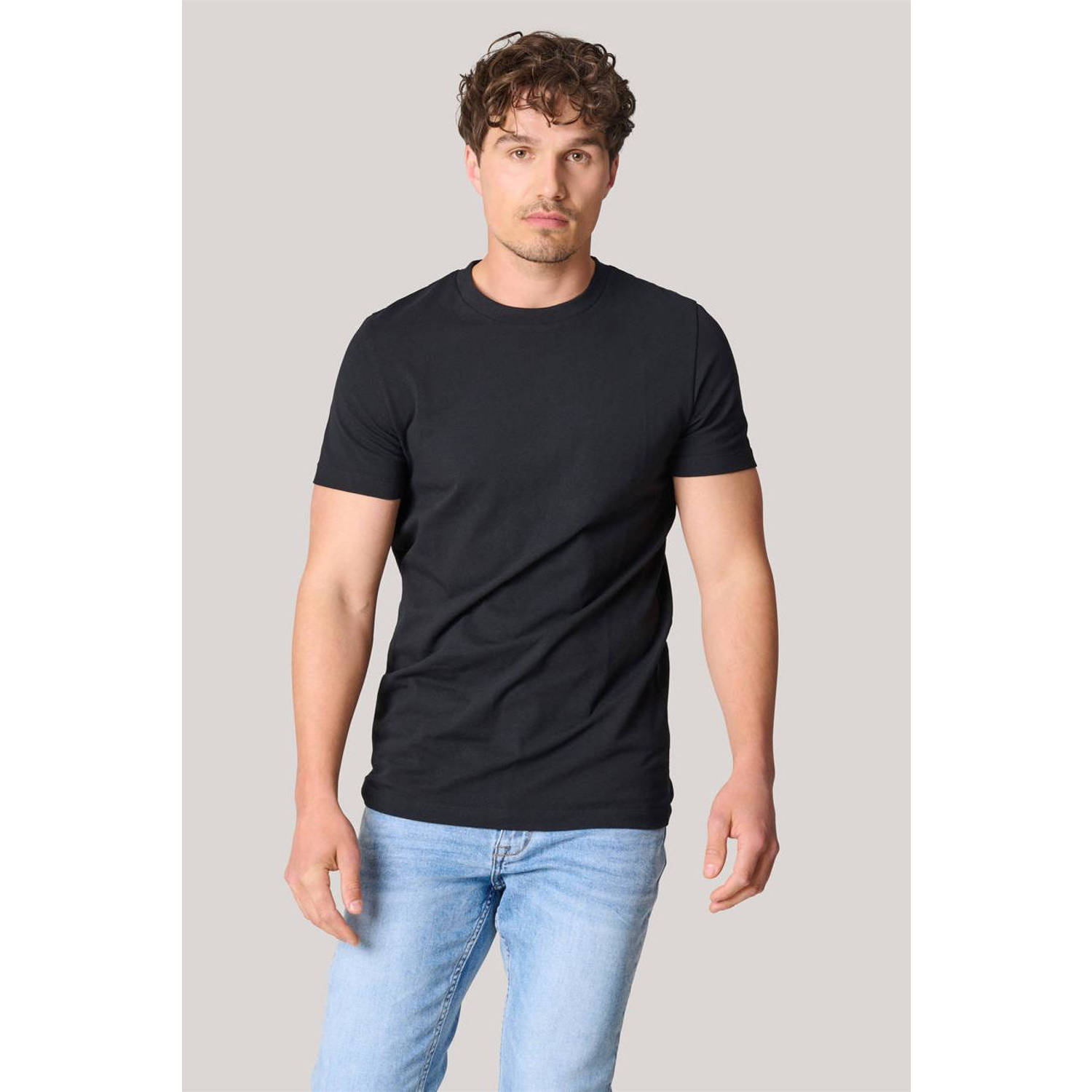 Shoeby regular fit T-shirt zwart