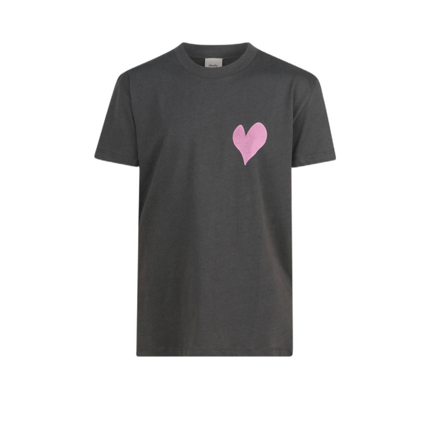 Shoeby T-shirt met backprint donkergrijs