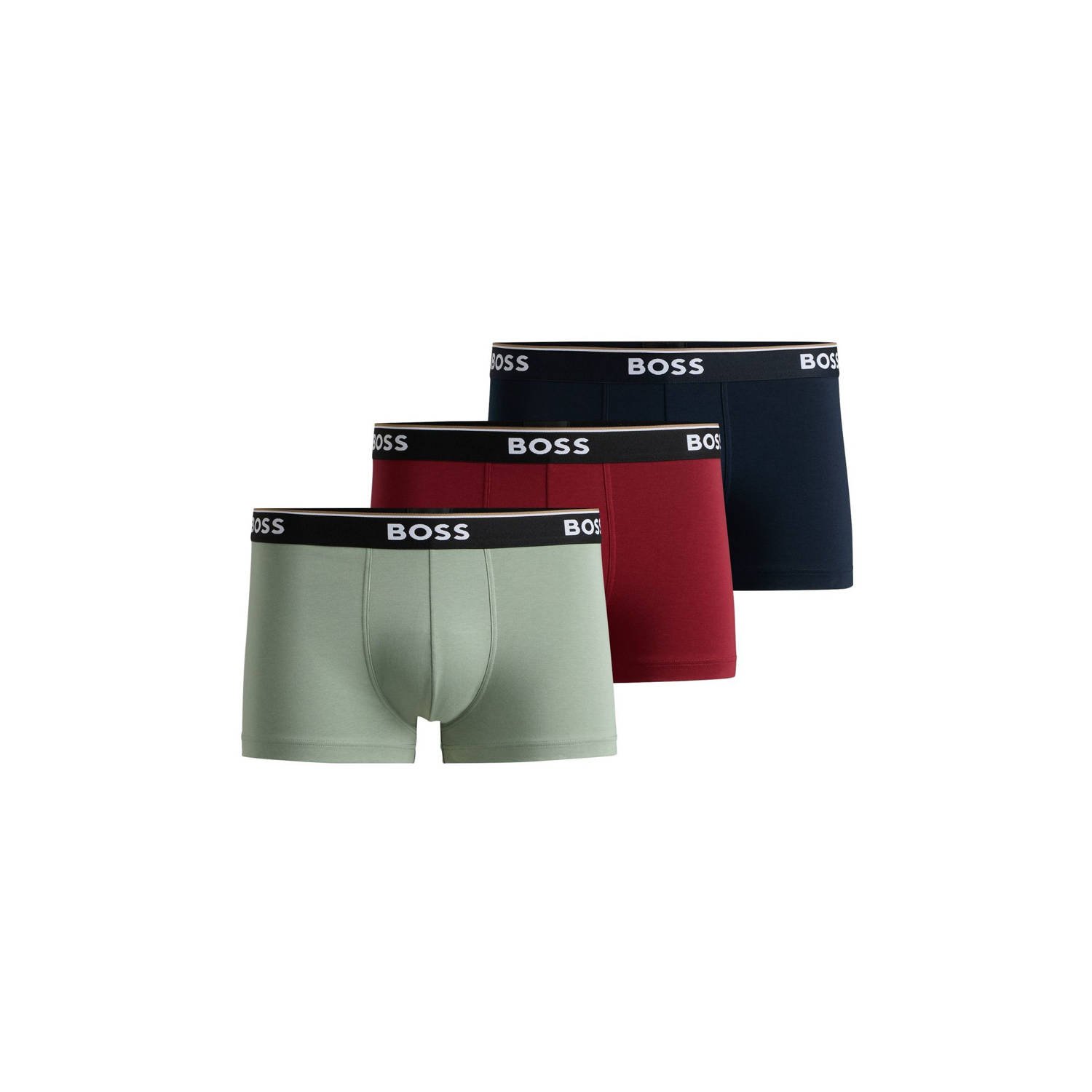 Boss Boxershort met label in band in een set van 3 stuks model 'Power'