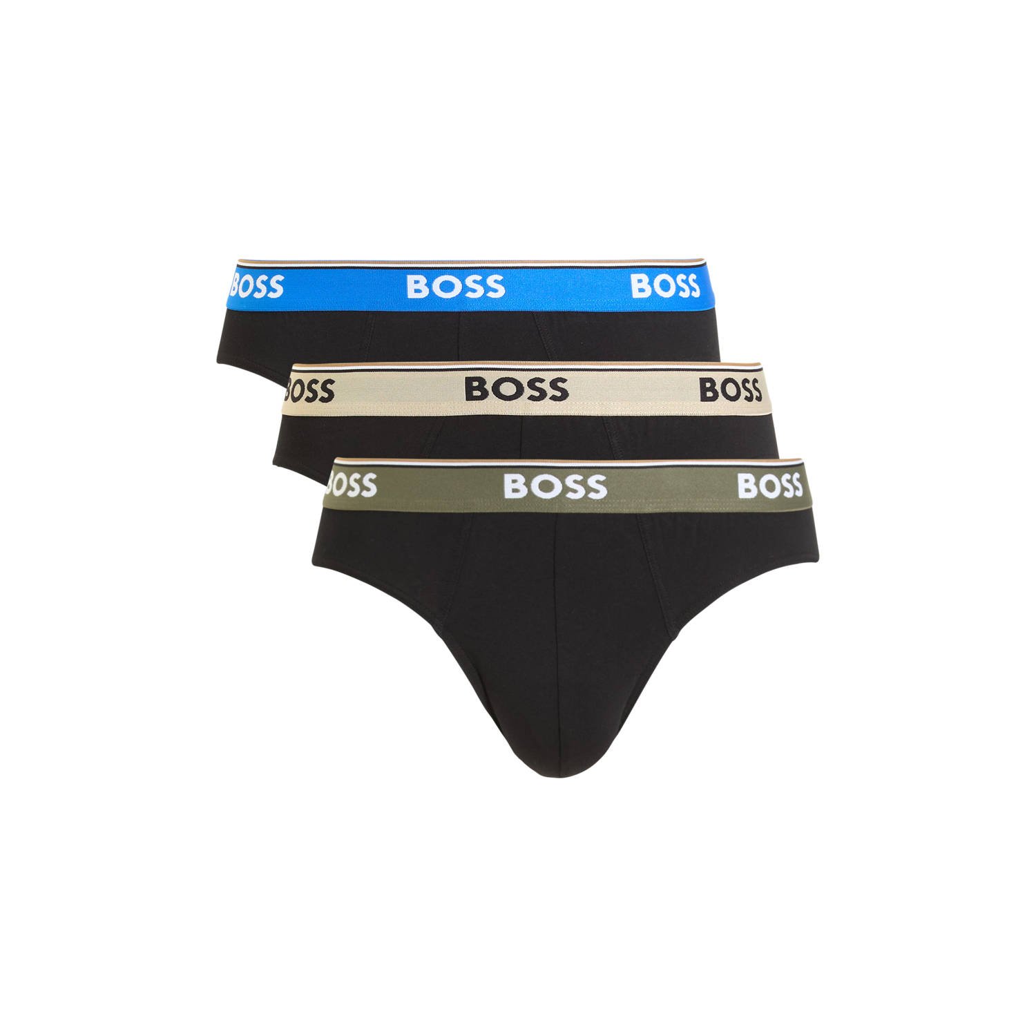 Boss Slip met elastische band met label in een set van 3 stuks model 'Power'