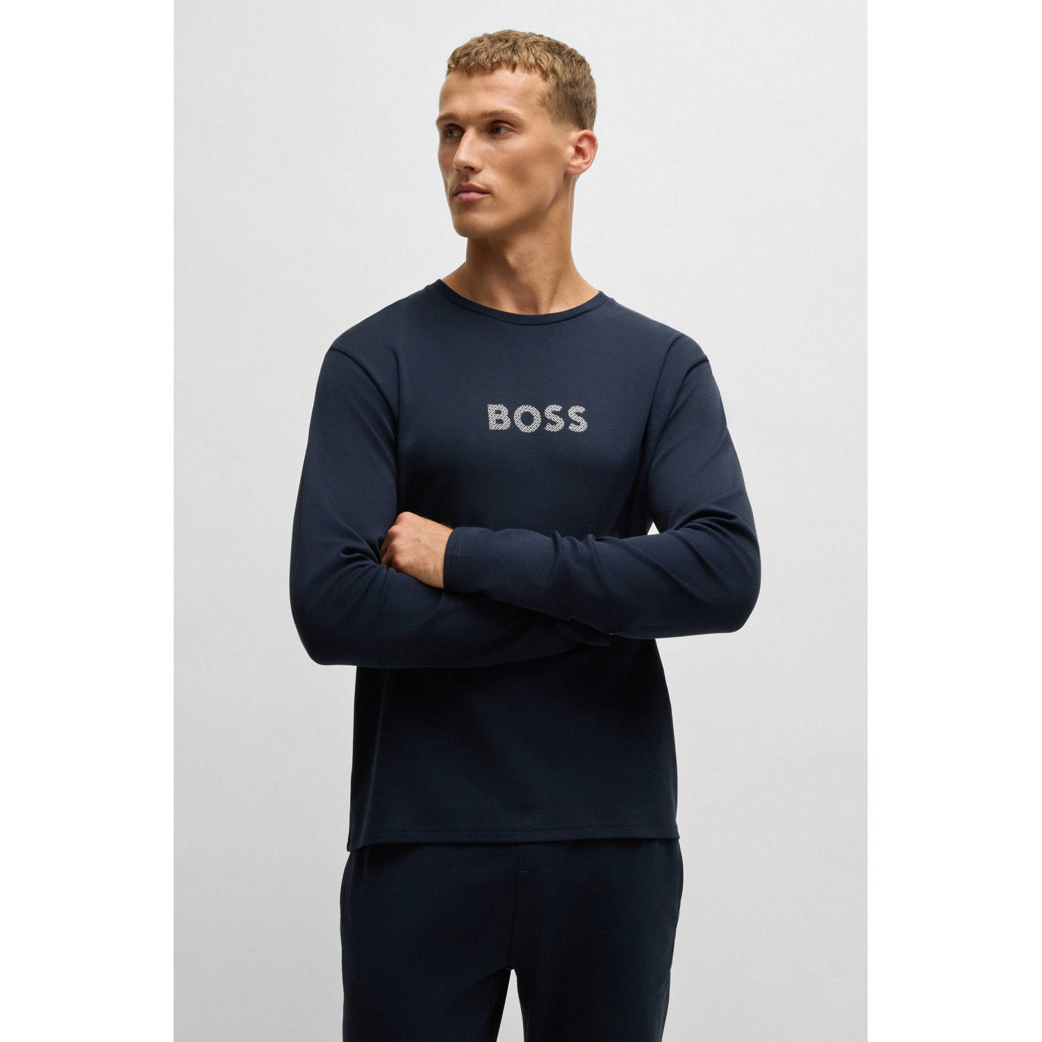 BOSS giftbox pyjama donkerblauw
