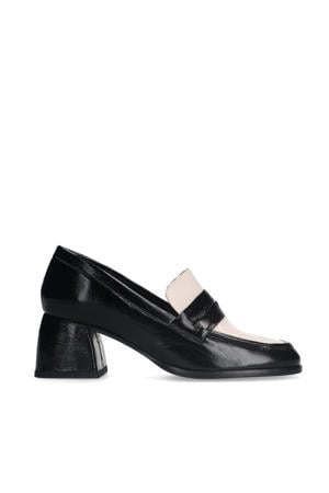 lakleren pumps zwart/wit