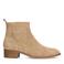 Manfield suède enkellaarzen beige