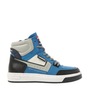 Duncan Mid  leren sneakers blauw