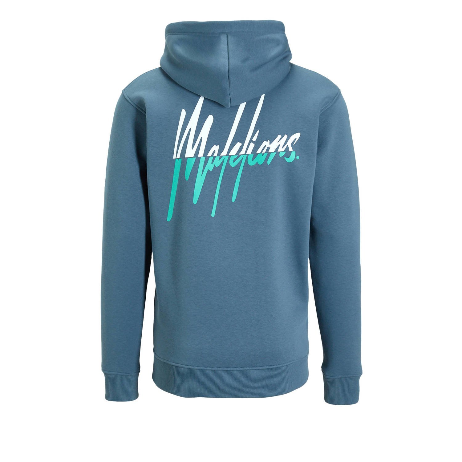 Malelions hoodie met backprint blauw