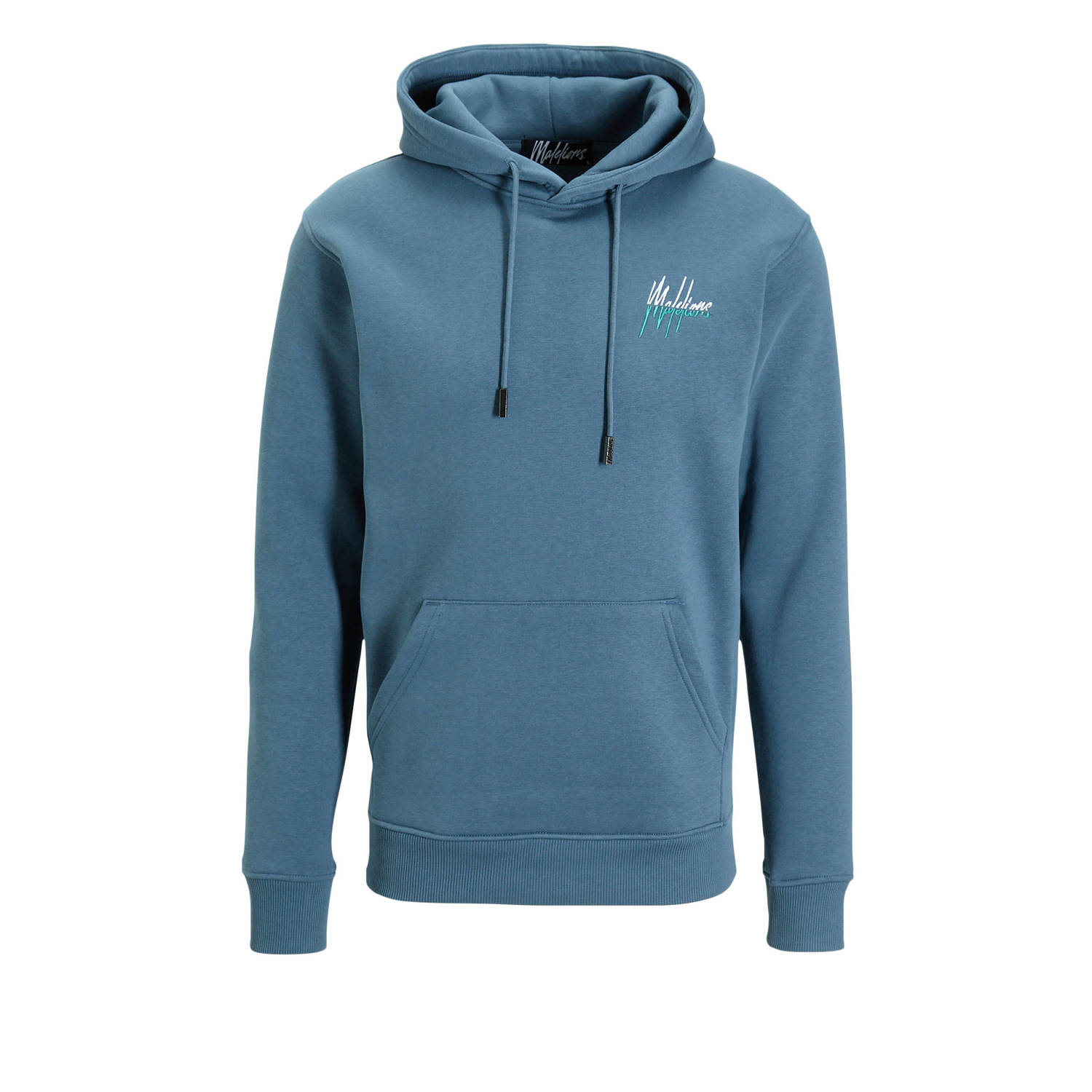 Malelions hoodie met backprint blauw