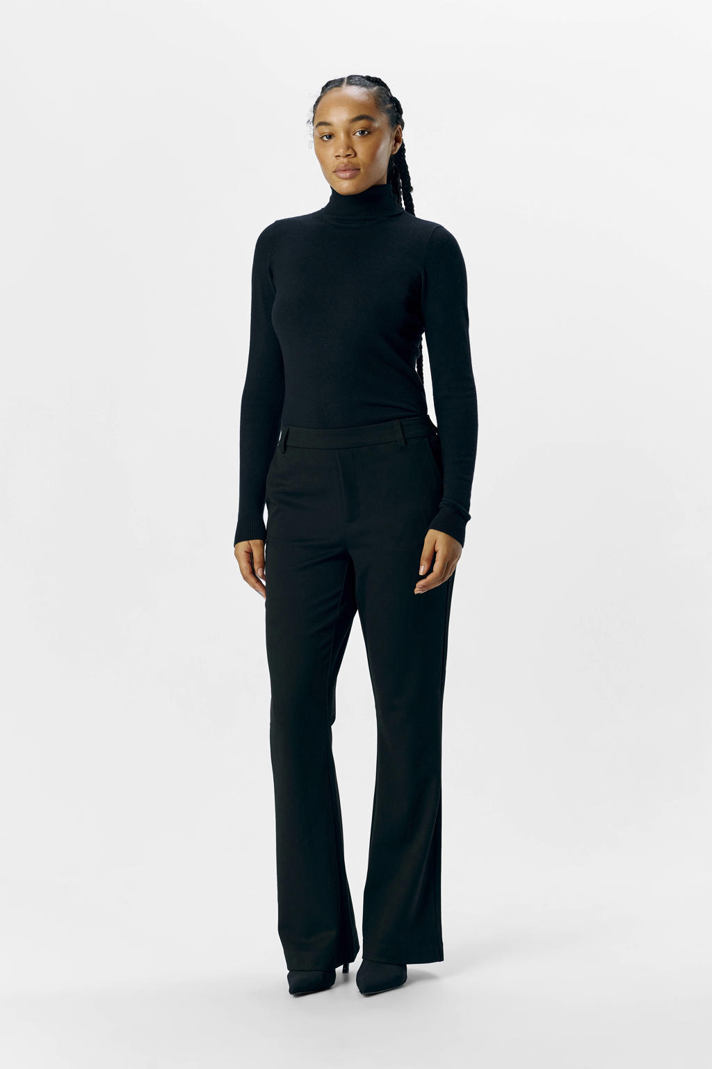 OBJECT Wide leg Broek 'Lisa' in Zwart | ABOUT YOU