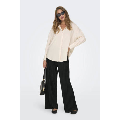 ONLY wide leg broek ONLRAVENNA zwart afbeelding