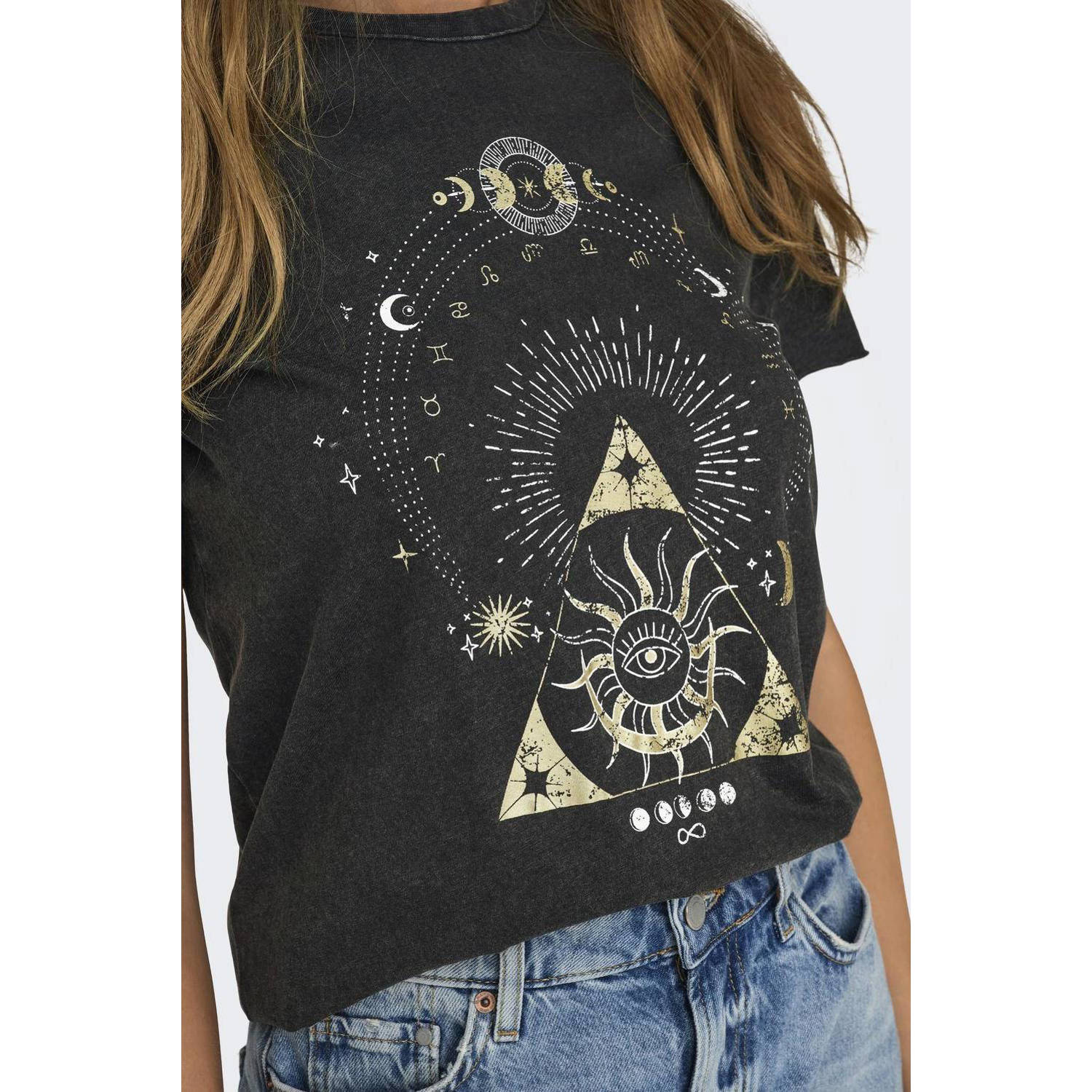 ONLY T-shirt ONLLUCY met printopdruk